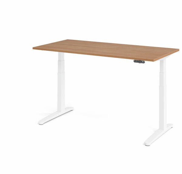 Schreibtisch XBHM 16 Nussbaum/Weiß