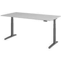 Schreibtisch XBHM 2E Grau/Graphit