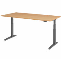 Schreibtisch XBHM 2E Buche/Graphit