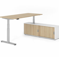 Schreibtischkombi XDSM19 mit Sideboard 1751S