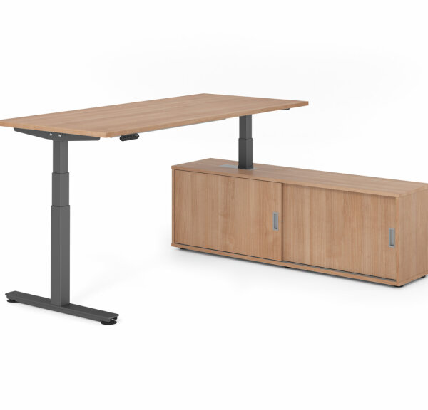 Schreibtischkombi XDSM19 mit Sideboard 1751S