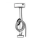 Deckenbasis-Set SHOP SYSTEM TRACK LED 3 Phasen, transparentes & verstellbares Kabel 3-7 Meter