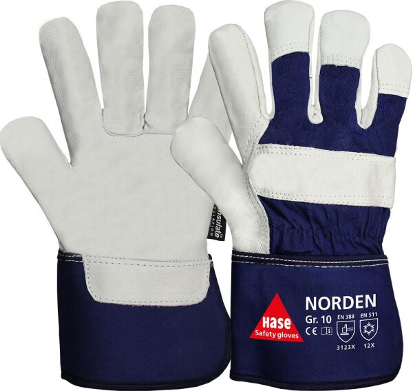 Hase NORDEN Winterhandschuh aus Narbenleder, Thinsulate, gum. Stulpe