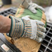 Hase SOLTAU Arbeitshandschuh aus Spaltleder, gum. Stulpe