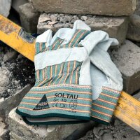 Hase SOLTAU Arbeitshandschuh aus Spaltleder, gum. Stulpe
