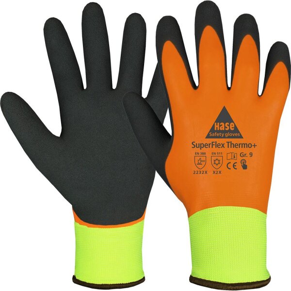 Hase SUPERFLEX THERMO+ Winterhandschuh aus 13G Polyester, Latex/-schaum, Futter