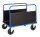 Kongamek Doppel-Seitenwand-Plattformwagen, blau pulverlackiert, 500kg Tragfähigkeit
