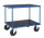 Kongamek Tischwagen, blau pulverlackiert, melaminbeschichtete MDF Platten, 500kg Tragfähigkeit