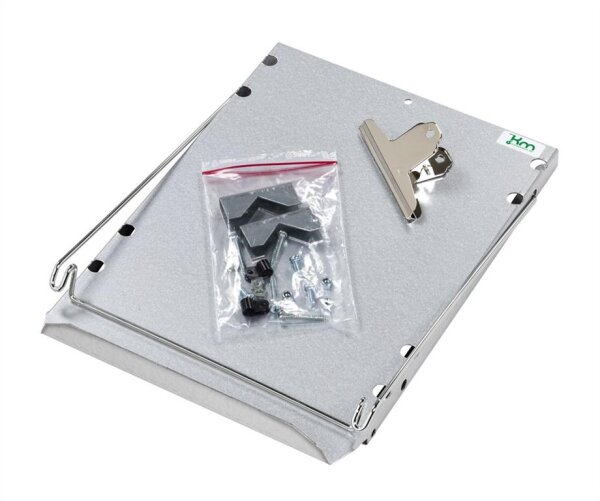 Kongamek Schreibplatte mit Klammer, DIN A4, Elektrolytisch verzinkt, für alle Wagen mit einem Bügel-/ Rahmendurchmesser von 20-32 mm.