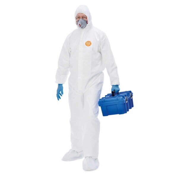 Einwegschutzanzug secutex®, Kat. 3, Typ 5-B/6-B, weiß, CE 0624, Gr. M - 3XL