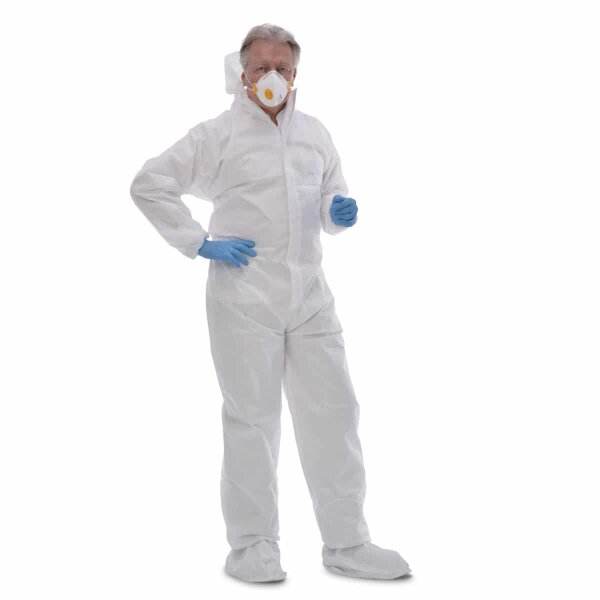 Einwegschutzanzug tritex® pro, SMS-Material, Kat. 3, Typ 5/6, weiß, CE 0624, Gr. M - 3XL