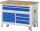 Rau Fahrbare Werkbank mit/ohne Fahrgestell 8922, B1250/1500 x T700 x H880mm, 5x Schublade, 1x Tür