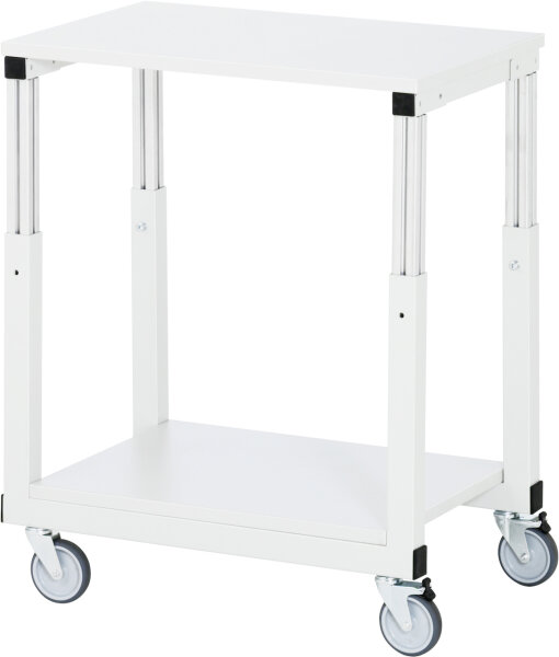 Rau Tischwagen Serie E höhenverstellbar, B700/1000 x T700 x H650-1000mm, Melamin-Platte 22mm