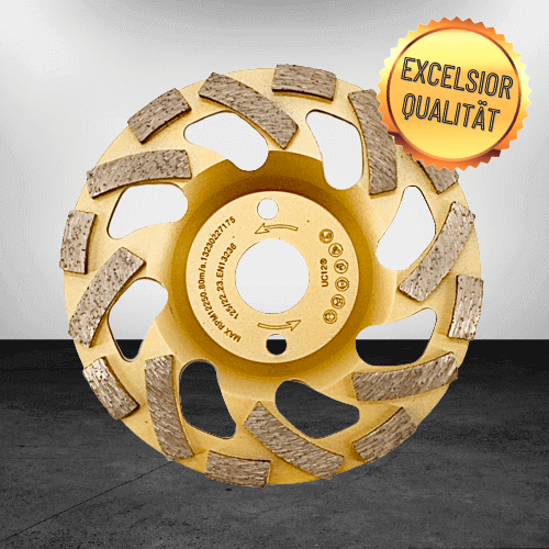GUT-Dia.-Schleiftopf EXCELSIOR (Beton - Universal) - Ø 178mm x 22,23mm - 27 Segm.