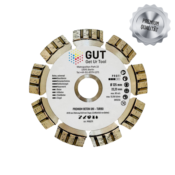 GUT-Dia.- Trennscheibe Baustelle PREMIUM TURBO (Beton - Hartgestein)