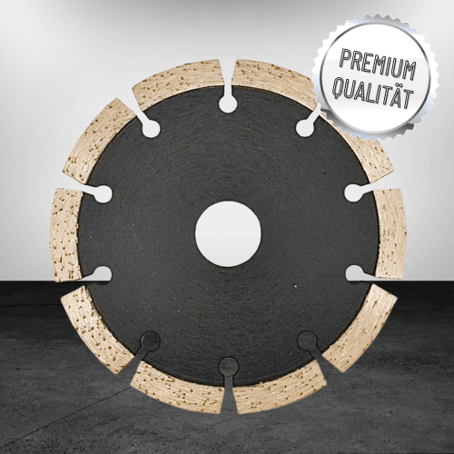 GUT-Dia.- Trennscheibe Asphalt / Estrich PREMIUM (Asphalt - abrasive Baustoffe) Schwarz - Ø 125mm x 22,23mm