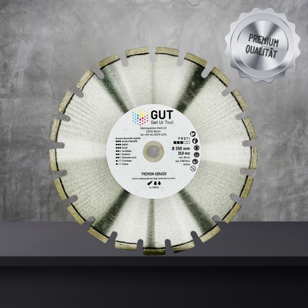 GUT-Dia.- Trennscheibe Asphalt / Estrich PREMIUM Blank (Asphalt - abrasive Baustoffe) Blank - Ø 400mm x 25,40mm