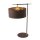 Elstead Lighting Tischleuchte Balance 1, Nickel poliert, 1x 60W E27, Stoff braun