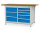 Bedrunka+Hirth, Kastenwerkbank, R 18-24, Arbeitsplatte Buche, 8 Schubladen