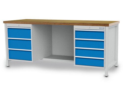 Bedrunka+Hirth, Kastenwerkbank Breite 2000mm, R 18-24, 7 Schubladen, Schubladengr. (450 x 600mm)
