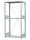 Bedrunka+Hirth Steckregalsystem-Grundregal mit 3 x Fachboden, (BxTxH) 1000 x 500 x 2000mm