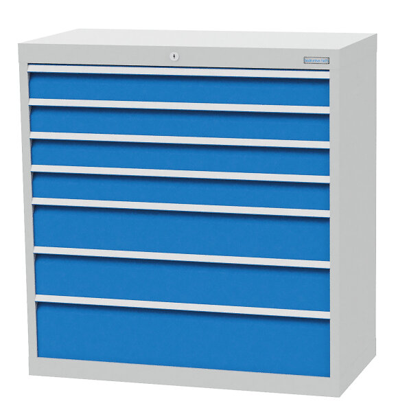 Bedrunka+Hirth, Schubladenschrank Tiefe 500, R 36-16, 7 x Schublade, für Regal oder einzeln, 90.421A