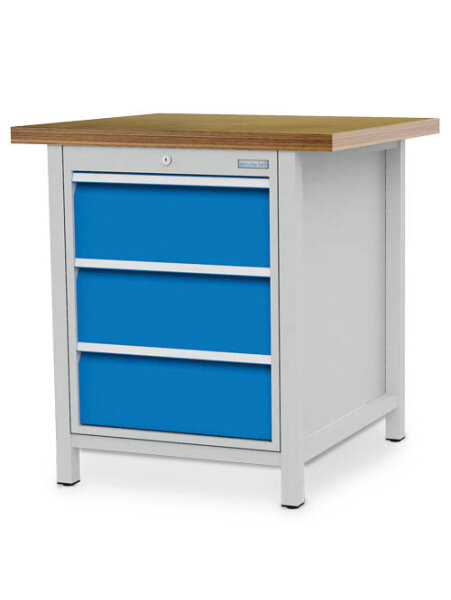 Bedrunka+Hirth, Kastenwerkbank Tiefe 750mm, R 18-24, 3 Schubladen, Schubladengr. (450 x 600mm)