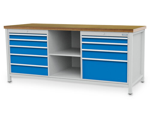 Bedrunka+Hirth, Kastenwerkbank Tiefe 750mm, R 24-24, Schubladengr. (600 x 600mm)