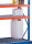 Schulte Lagertechnik Anbauregal, W 100-Umweltregal-Set, 2000 x 1250 x 600 mm, blau/orange/verzinkt