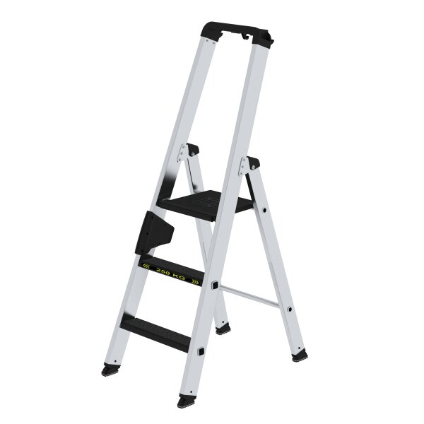 MUNK Günzburger Steigtechnik Stufen-Stehleiter 250 kg einseitig begehbar mit clip-step R13