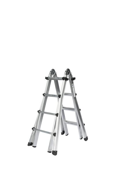 MUNK Günzburger Steigtechnik Teleskopleiter 4-teilig mit/ohne Traverse