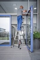 MUNK Günzburger Steigtechnik Teleskop-Kombileiter Combi Line 5+2 Stufen