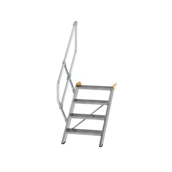 MUNK Günzburger Steigtechnik Treppe 45° Stufenbreite 800 mm Aluminium Stufen geriffelt