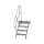 MUNK Günzburger Steigtechnik Treppe mit Plattform 45° Stufenbreite 1000 mm Aluminium Stufen geriffelt