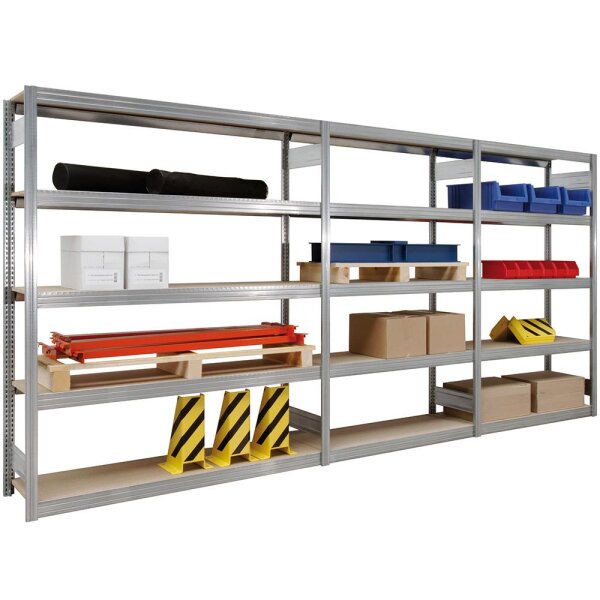 Regalwerk BERT-Großfachregal Grundfeld, 250 kg Fachlast, Stecksystem verzinkt