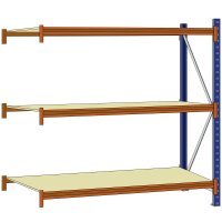 Regalwerk EMMA-Weitspannregal - Anbaufeld - Holzeinlage