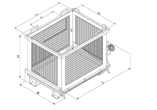 Eichinger® Klappbodenbehälter 2037 mit entriegelbarer Bodenklappe