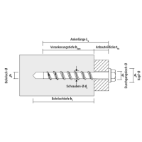 CELO Betonschraube BTS6, versch. Kopfformen, ETA Zulassung