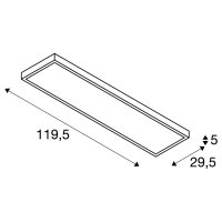 SLV PANEL, 1200x300mm LED Indoor Deckenaufbauleuchte, 4000K, weiß