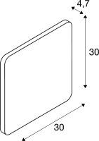SLV PLASTRA, Wandleuchte, LED-Strip, 3000K, eckig, weißer Gips max. 10,8 W