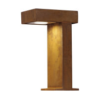 SLV RUSTY® PATHLIGHT, Outdoor Standleuchte, Energiesparleuchte GX53, IP44, stahl gerostet, max. 9W