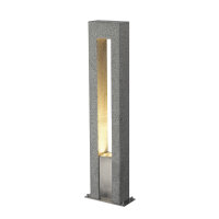 SLV ARROCK ARC, Outdoor Standleuchte, QPAR51, IP44, salt & pepper, Granit, max. 35W