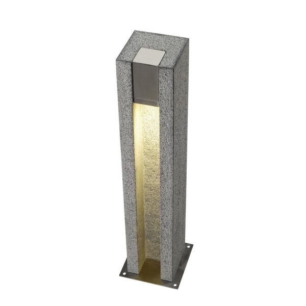 SLV ARROCK SLOT, Outdoor Standleuchte, LED GU10 51 mm, IP44, eckig, salt & pepper, Granit, 4W LED