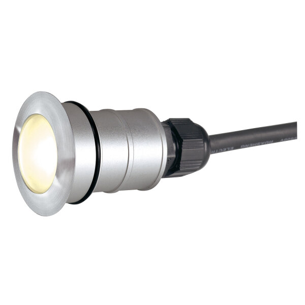 SLV POWER TRAIL-LITE®, Outdoor Bodeneinbauleuchte, LED, 3000K, IP67, rund, edelstahl 316