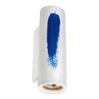 SLV PLASTRA, Wandleuchte, QPAR51, rund, Tube, weißer Gips, max. 70W