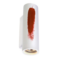 SLV PLASTRA, Wandleuchte, QPAR51, rund, Tube, weißer Gips, max. 70W