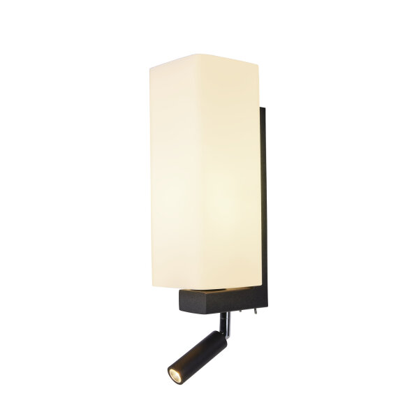 SLV QUADRASS SPOT, Indoor Wandaufbauleuchte mit LED Spot, E27