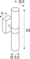 SLV MIBO UP/DOWN, Wandleuchte, QT14, IP21, up/down, chrom, max. 50 W