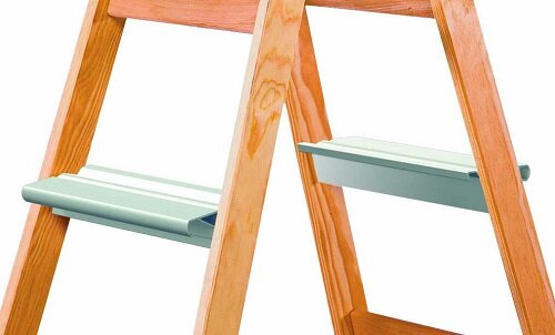 Euroline Aufsetzstufe für Holz Sprossenstehleitern (1 Paar) TRBS 2121-2