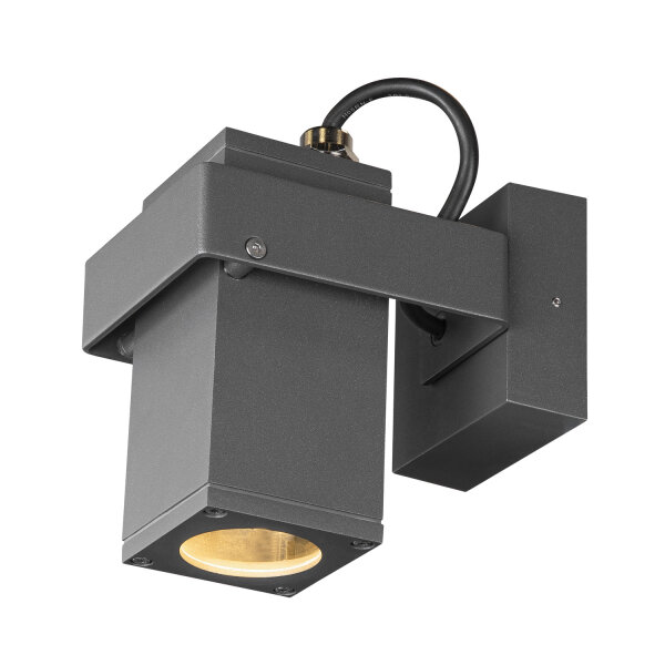 SLV THEO BRACKET, Outdoor Wand- und Deckenaufbauleuchte QPAR51 anthrazit